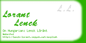 lorant lenck business card